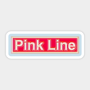 Pink Line Sticker